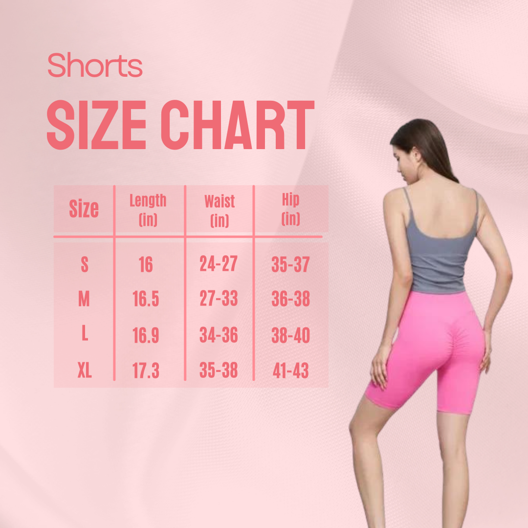 workout shorts size