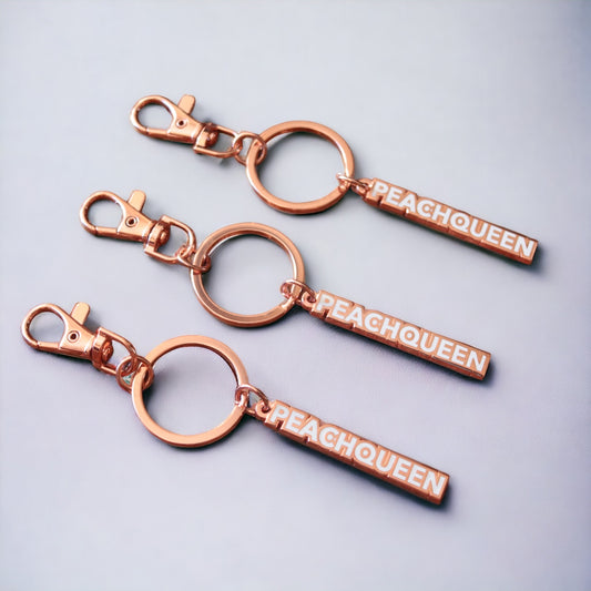 Peach Queen Keychain